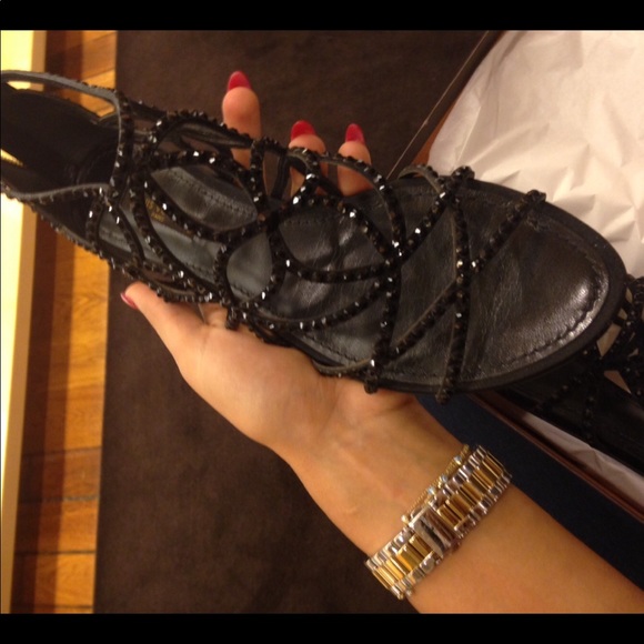 LOUIS VUITTON Tisha Embellished Sandals - Picture 1 of 7